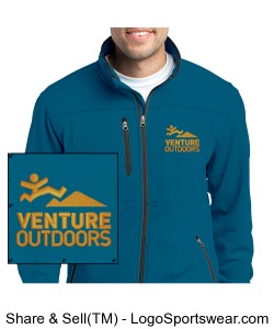 Port Authority Men's Pique Fleece Jacket Design Zoom